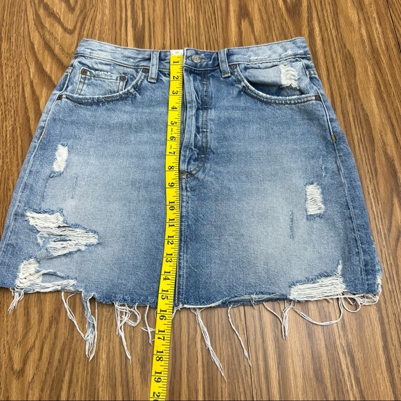 Boyish The Corey Ripped Denim Skirt in Dr. Strangelove - Picture 11 of 12